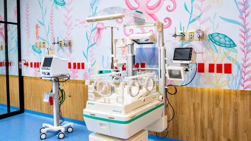 Incubadora en área pediátrica de Marina Kids